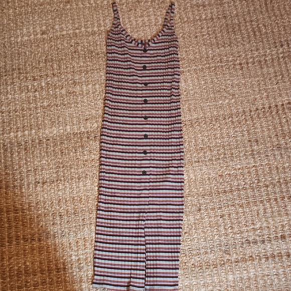 Wild Fable Black and White Sleeveless Slip Midi Dress - Picture 1 of 5